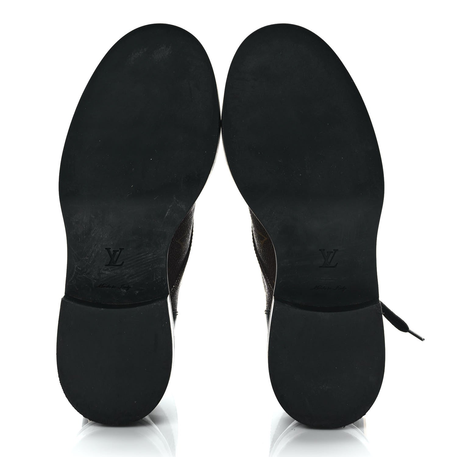 Louis Vuitton Calfskin Monogram Wonderland Flat Ranger Boots 35.5 Black 5 of 8