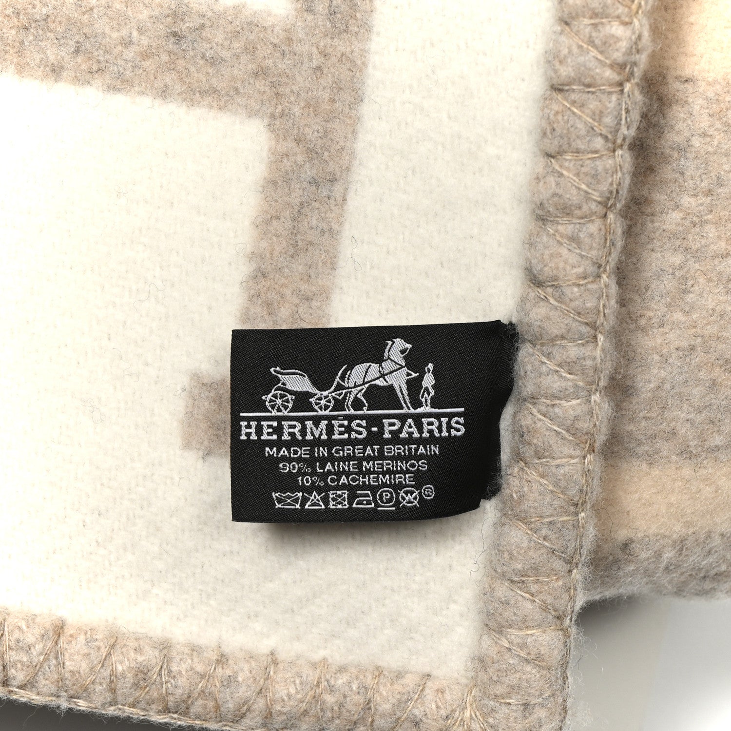 Hermes Wool Cashmere Avalon III Blanket Coco Camomille 3 of 3
