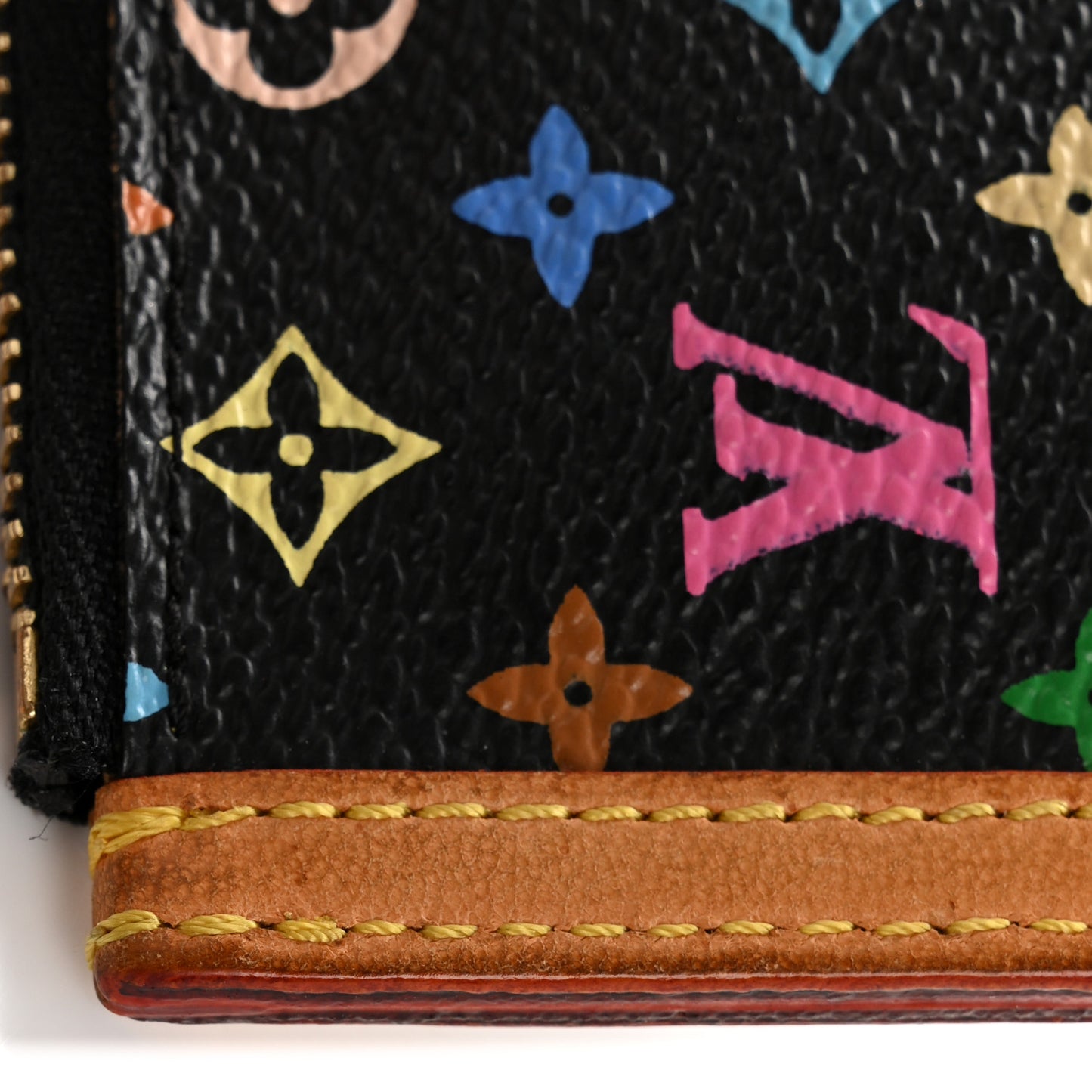 Monogram Multicolor Key Pouch Black