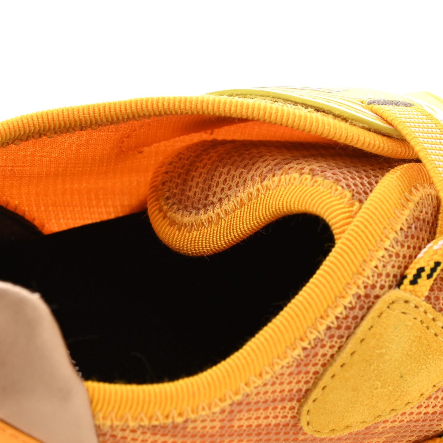 X SARAH COLEMAN Suede Mesh Satin FF Vertigo Womens Flex Sneakers 36 Mimosa Giallo Ocra Tobacco