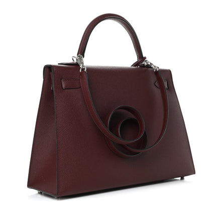 Hermes Epsom Horseshoe Kelly Sellier 32 Bordeaux 2 of 13