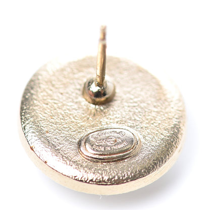 Chanel Crystal Pearl CC Round Earrings Gold 4 of 4
