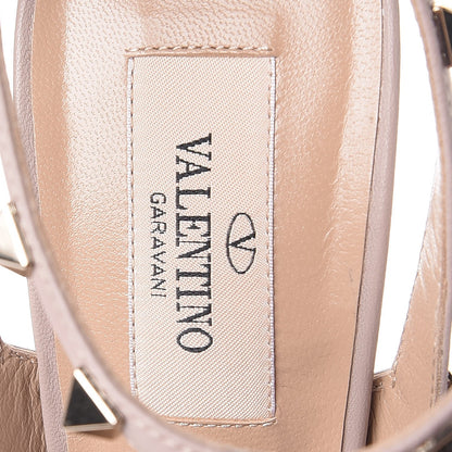 Valentino Garavani Patent Nappa Rockstud Ankle Strap 100mm Pumps 38 Poudre 7 of 11