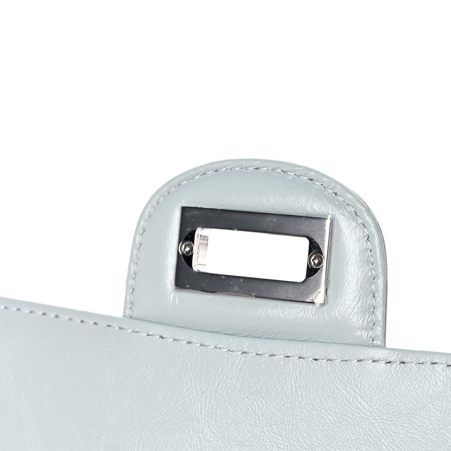 Aged Calfskin Chevron Quilted 2.55 Reissue Mini Flap Light Blue