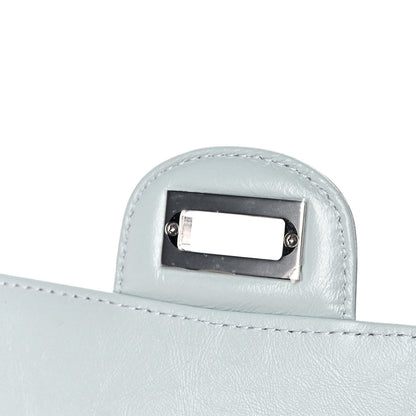 Chanel Aged Calfskin Chevron Quilted 2.55 Reissue Mini Flap Light Blue 11 of 12