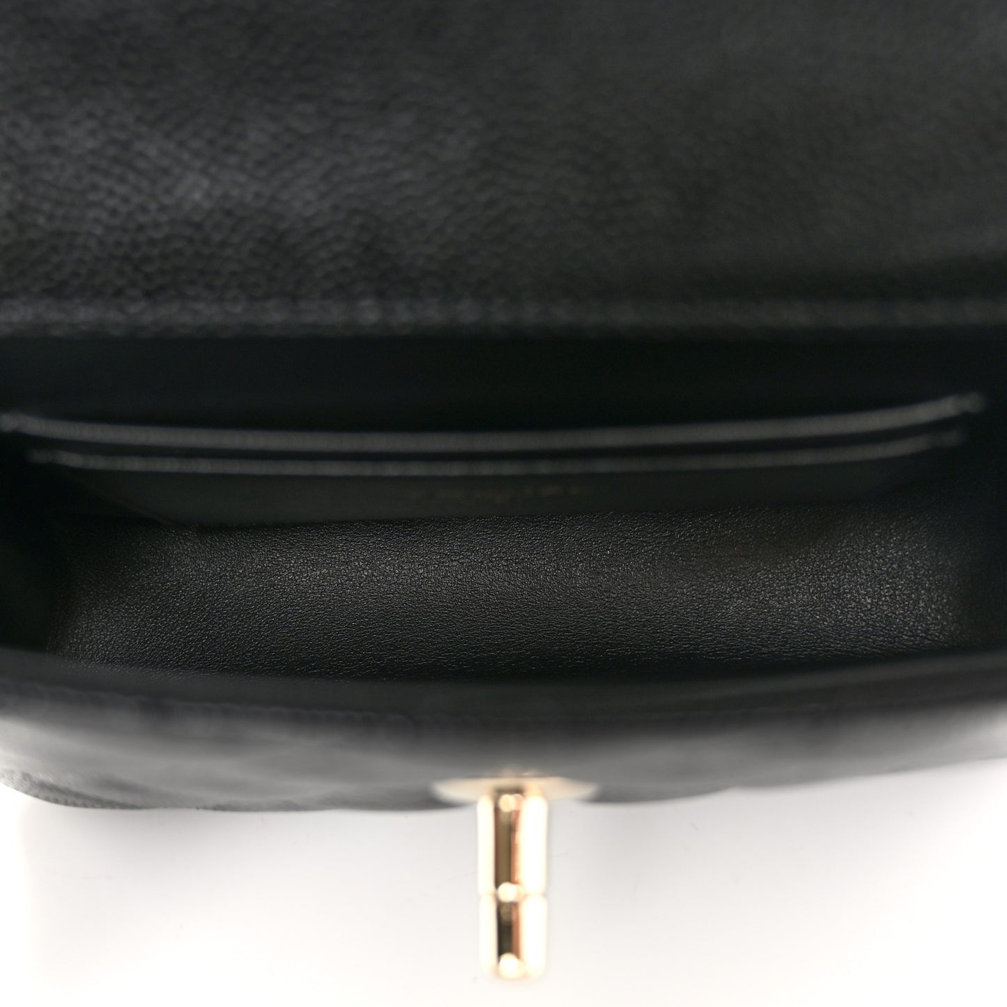 Caviar Quilted Coco Handle Clutch With Chain Black