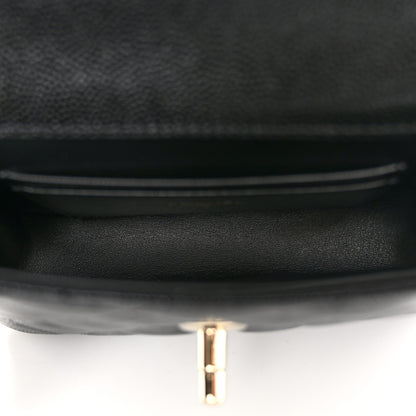 Chanel Caviar Quilted Coco Handle Clutch With Chain Black 5 of 11