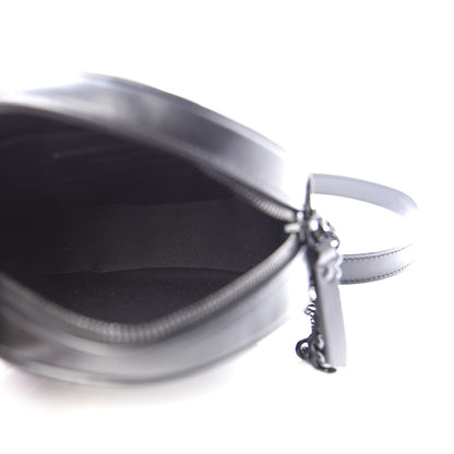 Saint Laurent Calfskin Matelasse Chevron Round Vinyle Camera Bag Black 5 of 10