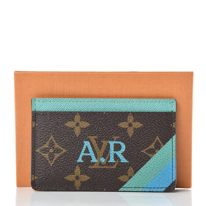 Louis Vuitton Monogram My LV Heritage Card Holder Vert Clair Blue Clair 8 of 8