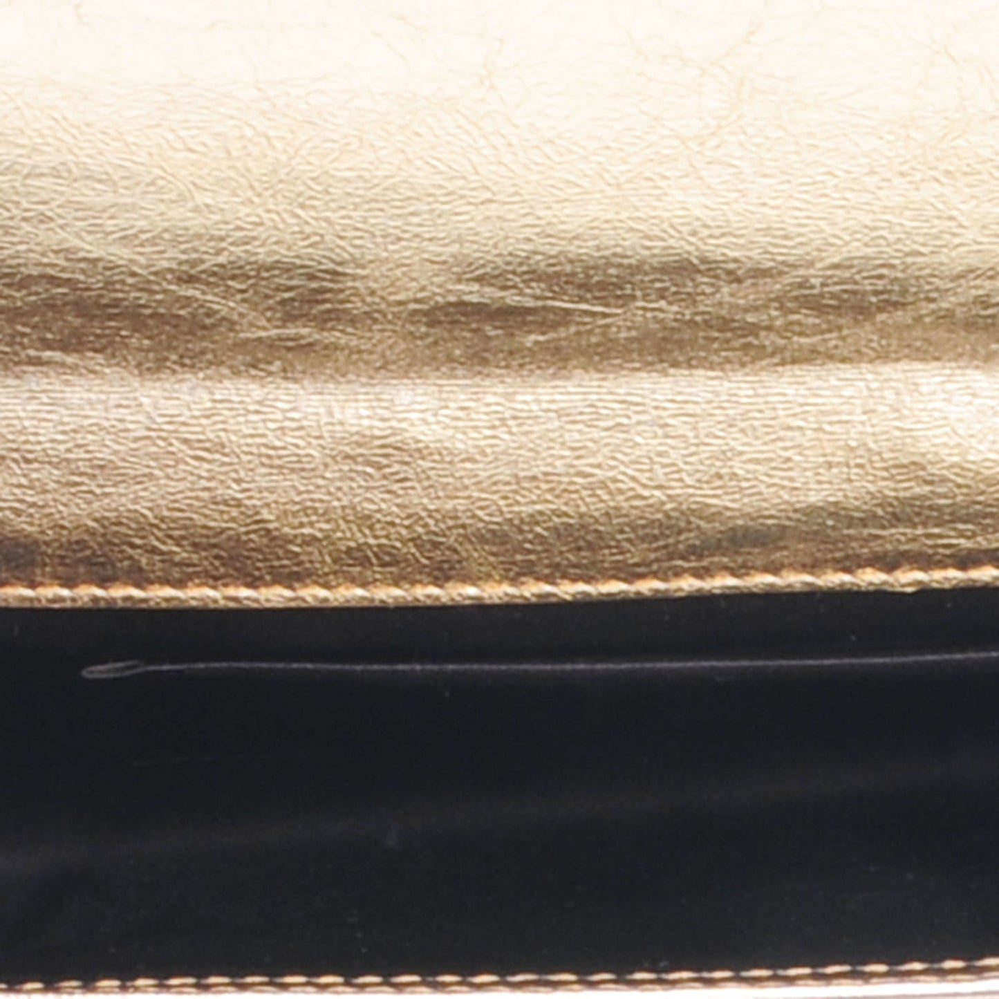 Metallic Leather Large Belle De Jour Clutch Gold