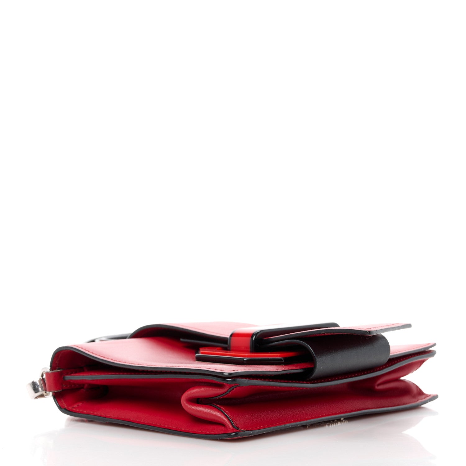Prada City Calf Plex Ribbon Bag Red 4 of 13