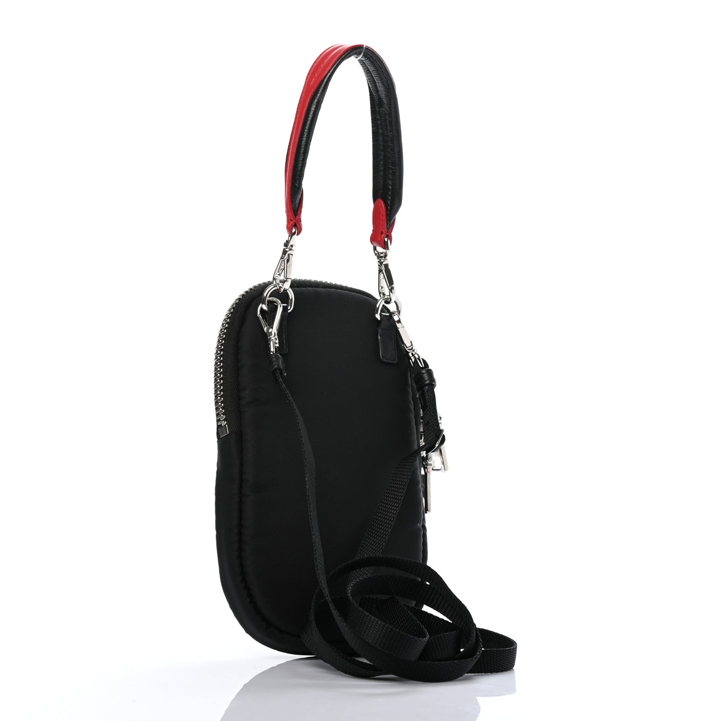 Tessuto Nylon Zip Phone Case Black