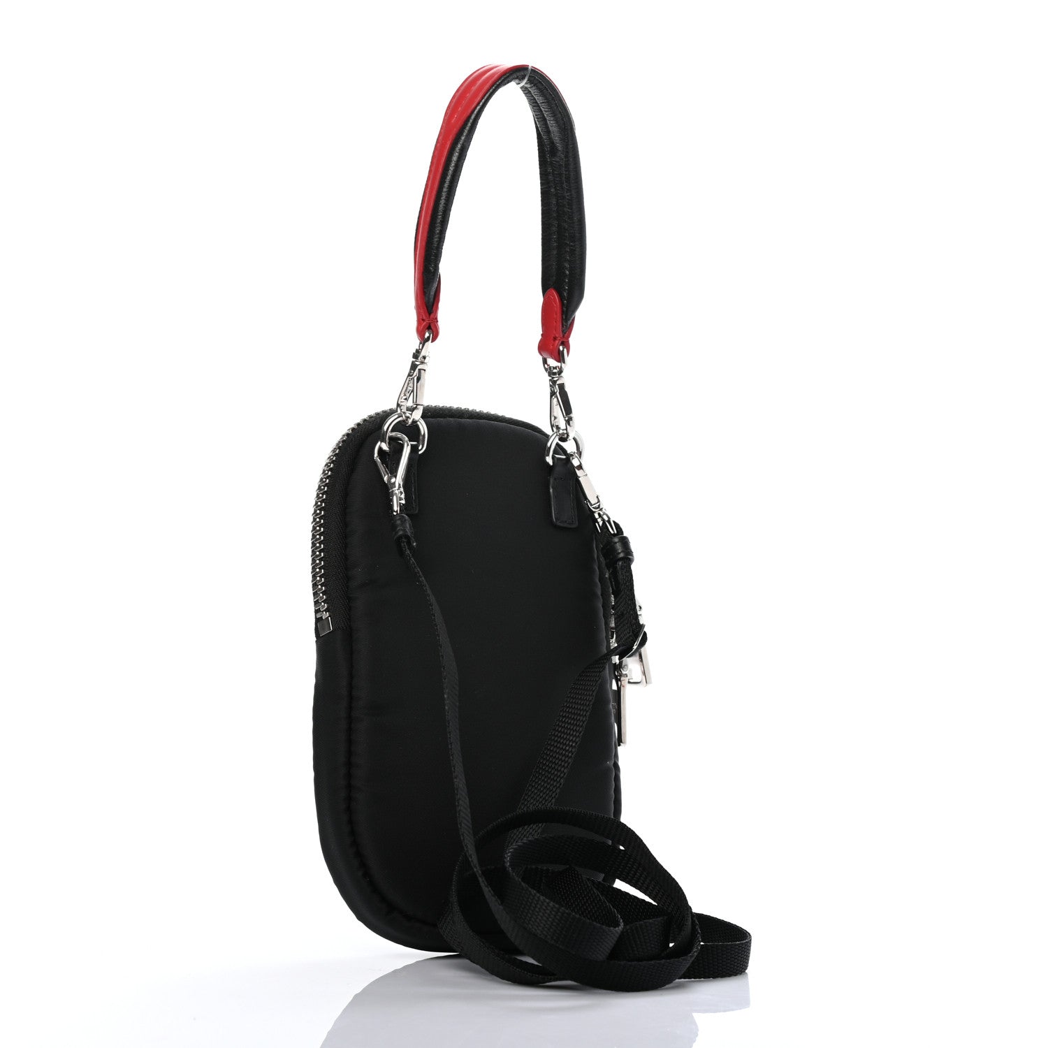 Prada Tessuto Nylon Zip Phone Case Black 2 of 8