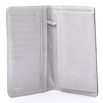 Chanel Lambskin Camellia Embossed Yen Wallet Black 5 of 11