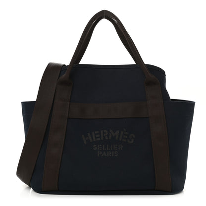Hermes Toile Sac De Pansage Groom Bleu Navy Feu 1 of 12
