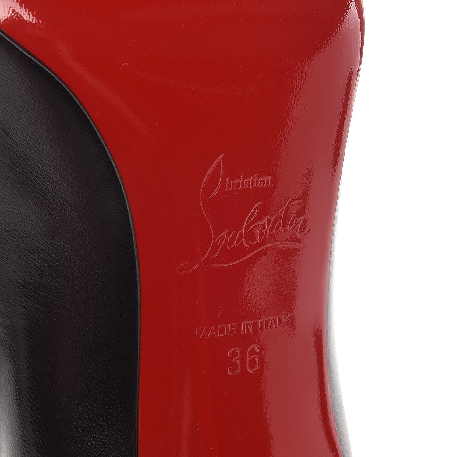 Christian Louboutin Shiny Nappa Apostrophy 85 Pumps 36 Black 8 of 11