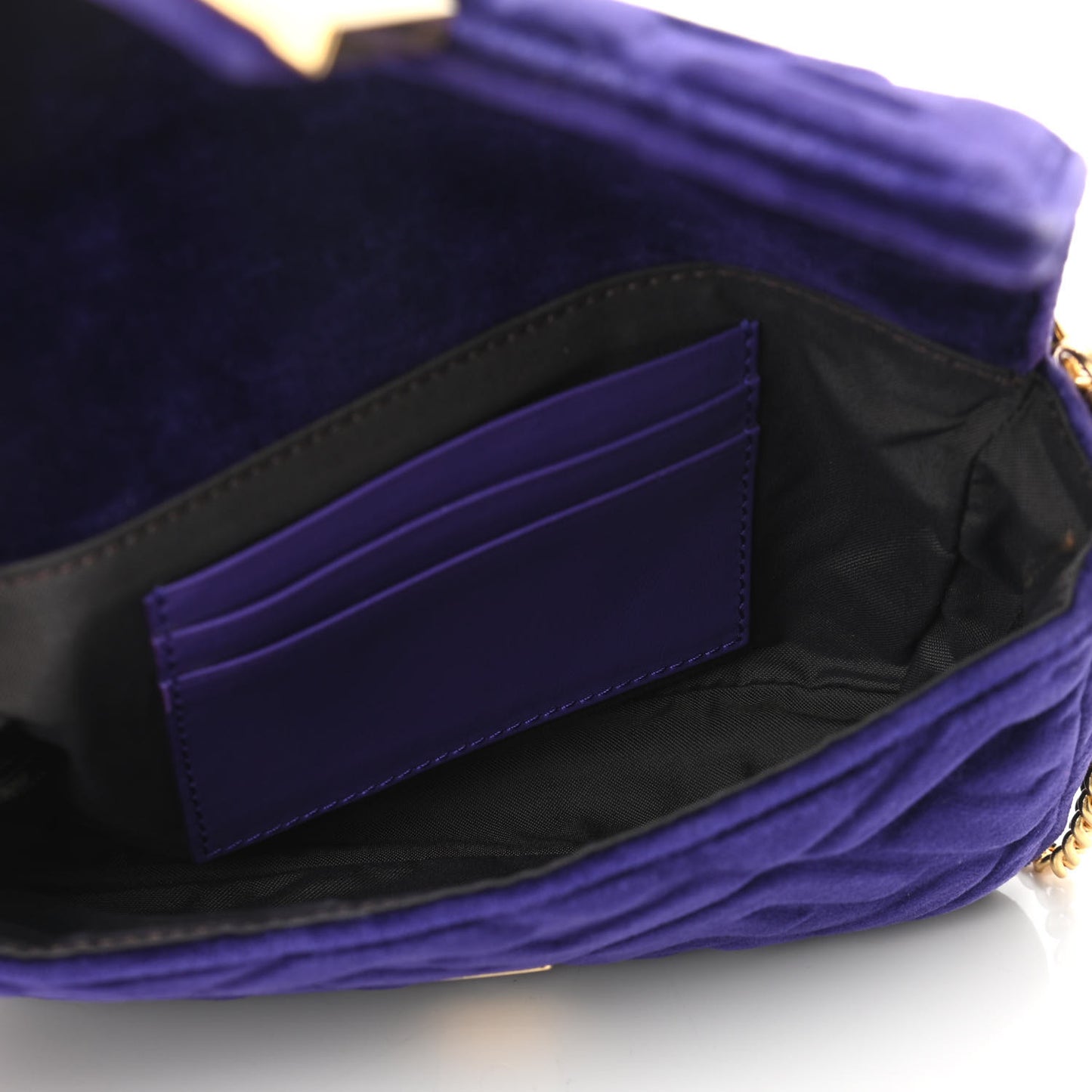 Velluto FF Embossed Mini Baguette Viola Plus