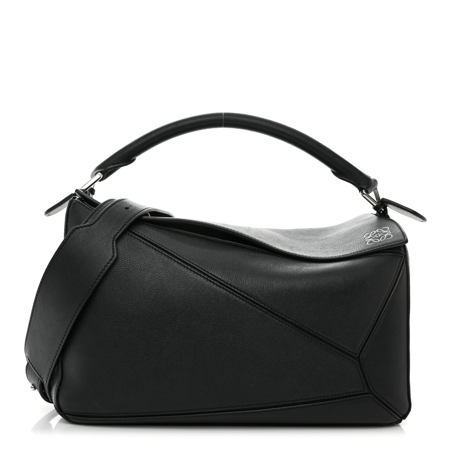 Loewe Calfskin Medium Puzzle Bag Black 1 of 12