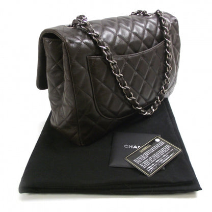 Chanel Washed Lambskin Hybrid Jumbo Flap Dark Brown 3 of 11