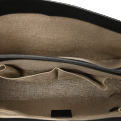 Gucci Dollar Calfskin Medium Interlocking G Top Handle Shoulder Bag Black 6 of 10