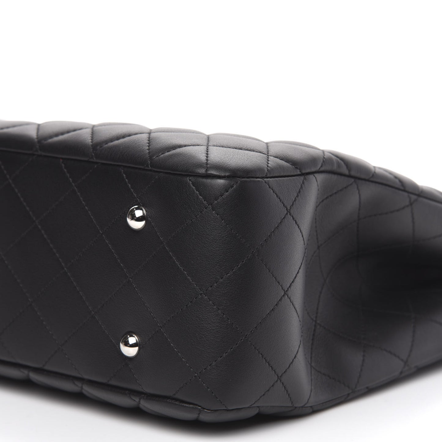 Calfskin Quilted Large Classic Shopping Tote Black