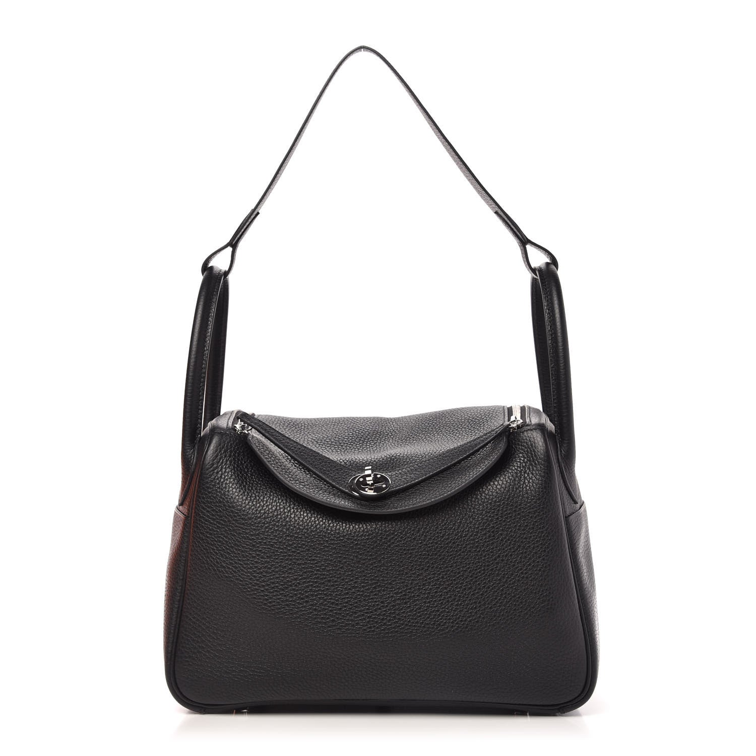 Hermes Taurillon Clemence Lindy 30 Black 1 of 11