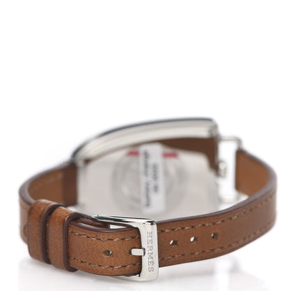 Hermes Stainless Steel Barenia 26mm Galop Quartz Watch Fauve 4 of 7