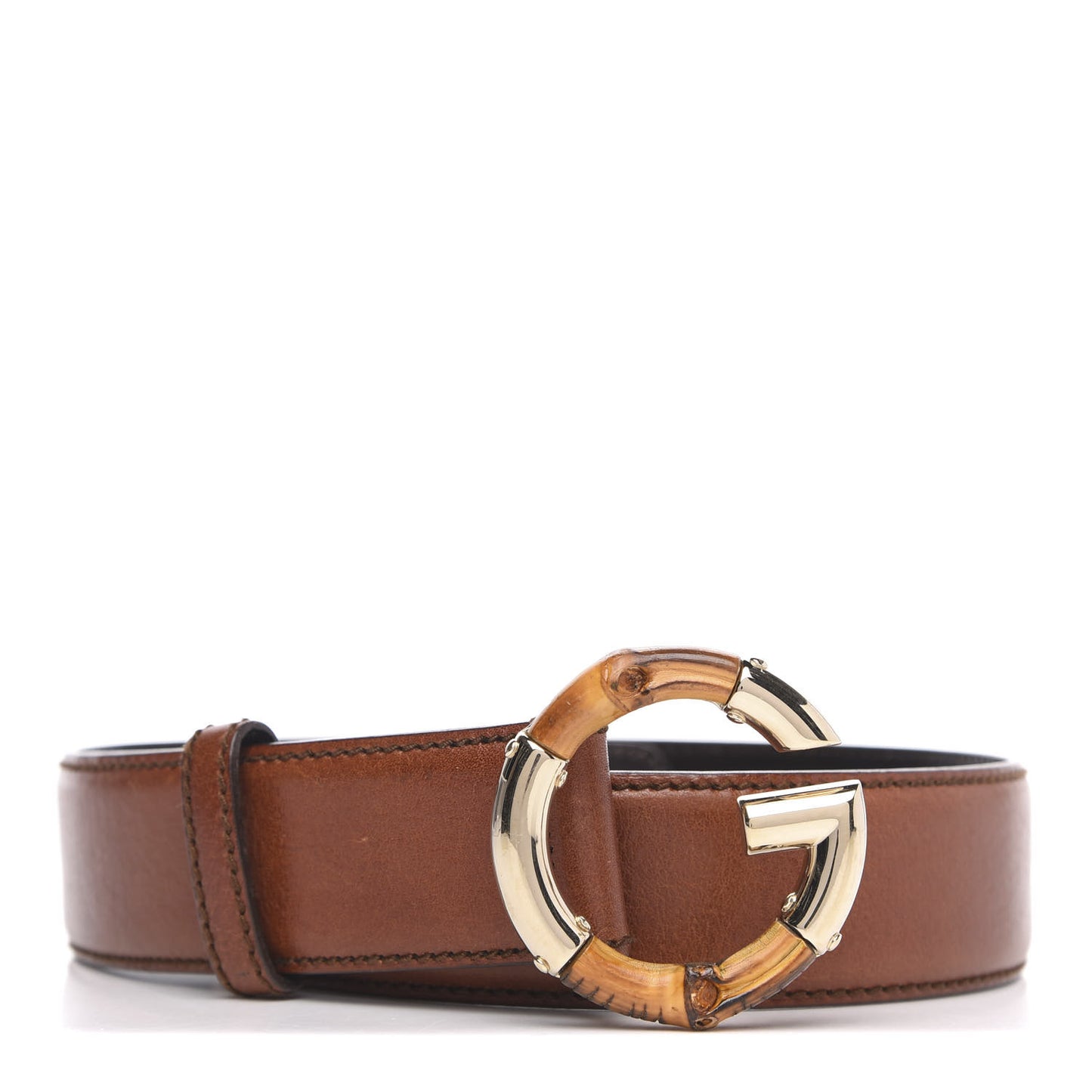 Calfskin Bamboo G Belt 70 28 Brown