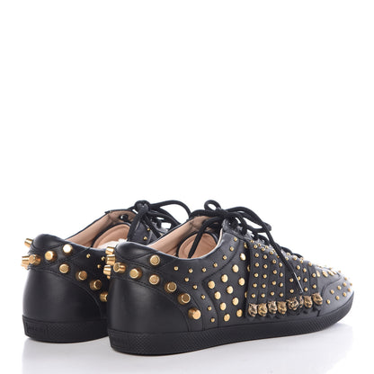 Gucci Calfskin Mens Studded Sneakers 8.5 Black 4 of 8