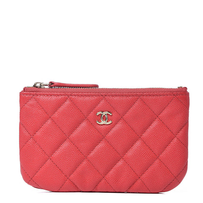 Chanel Caviar Quilted Small Cosmetic Case Red 1 of 7