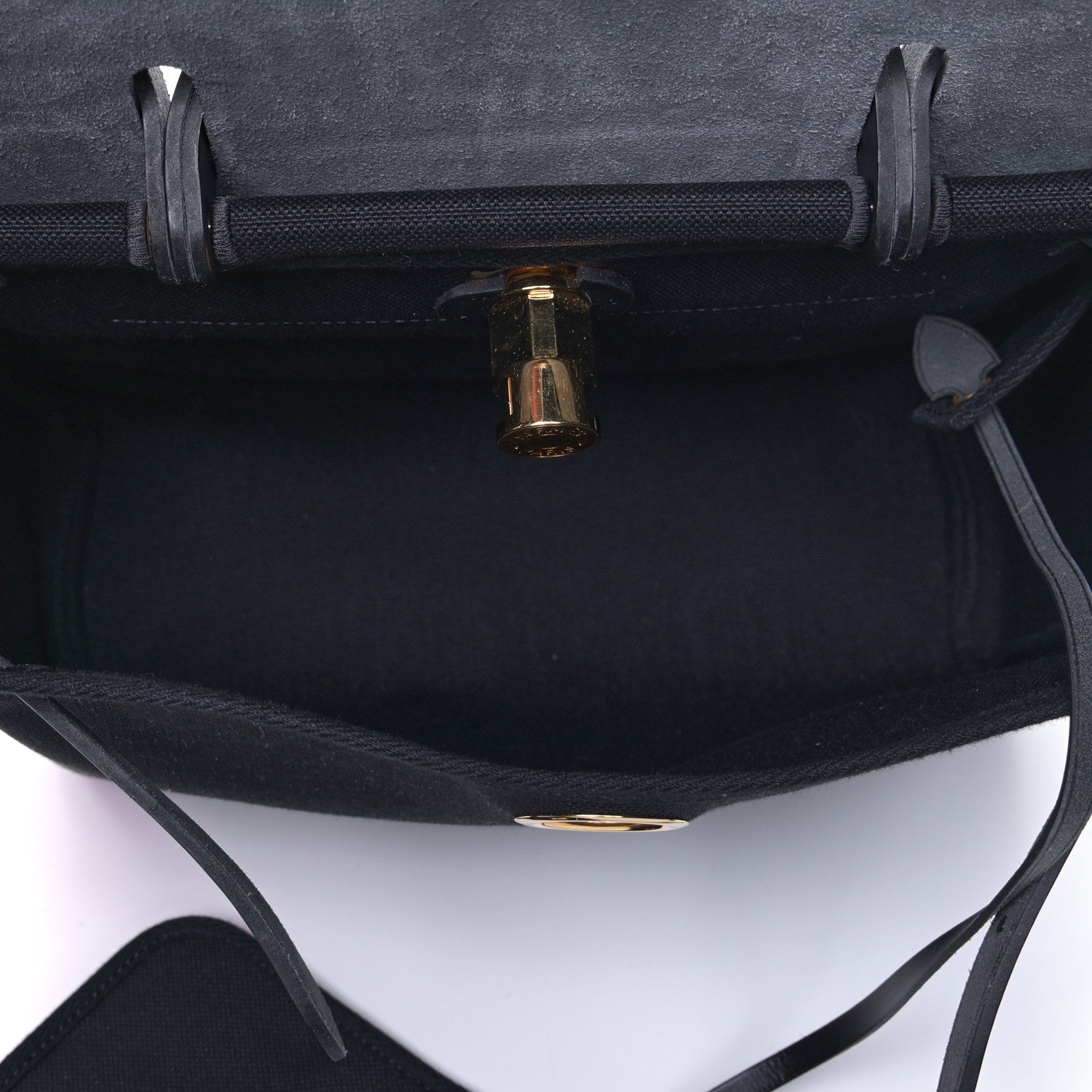 Hermes Military Toile Vache Hunter Herbag Zip PM 31 Black 4 of 5