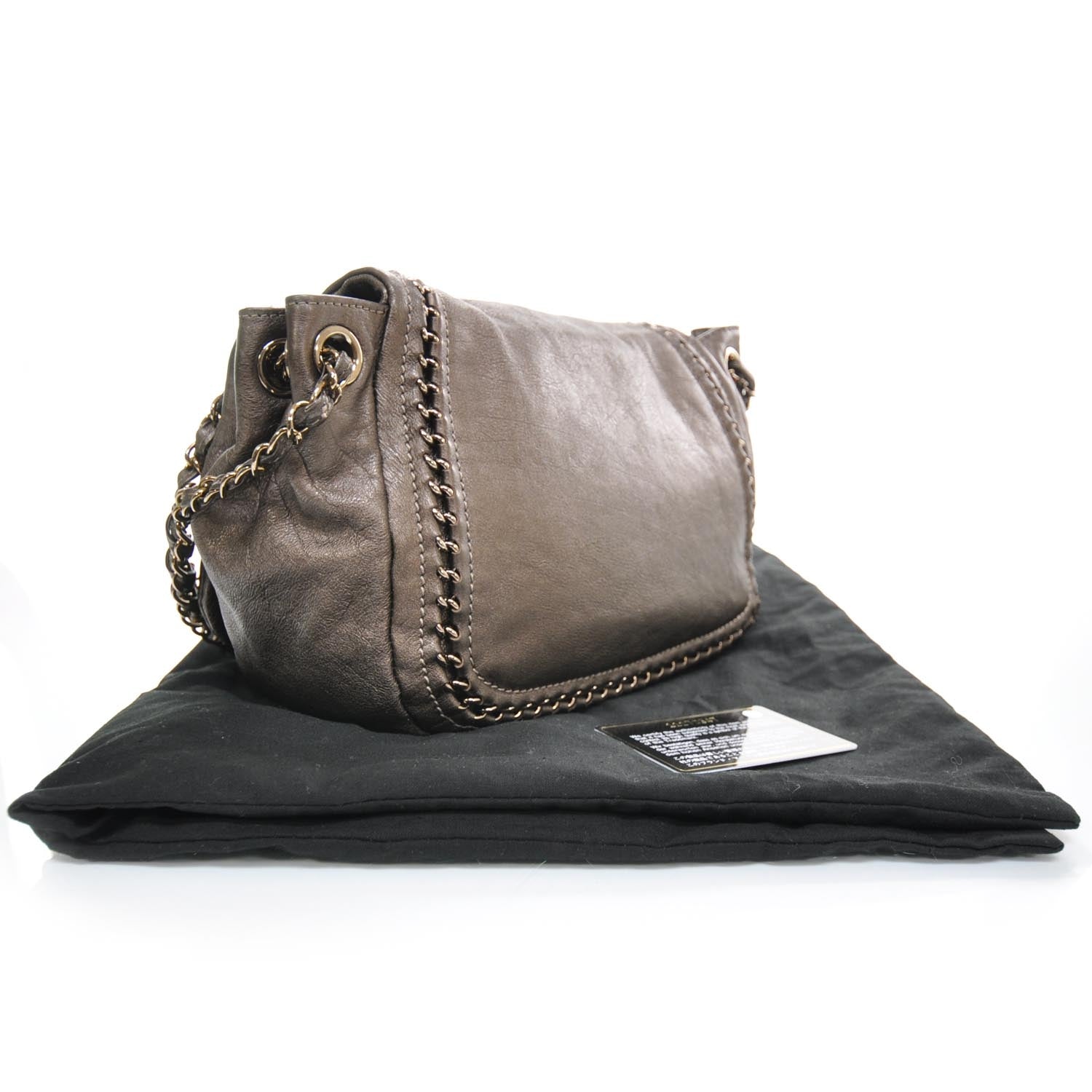 Chanel Luxe Ligne Flap Bag Bronze 2 of 13