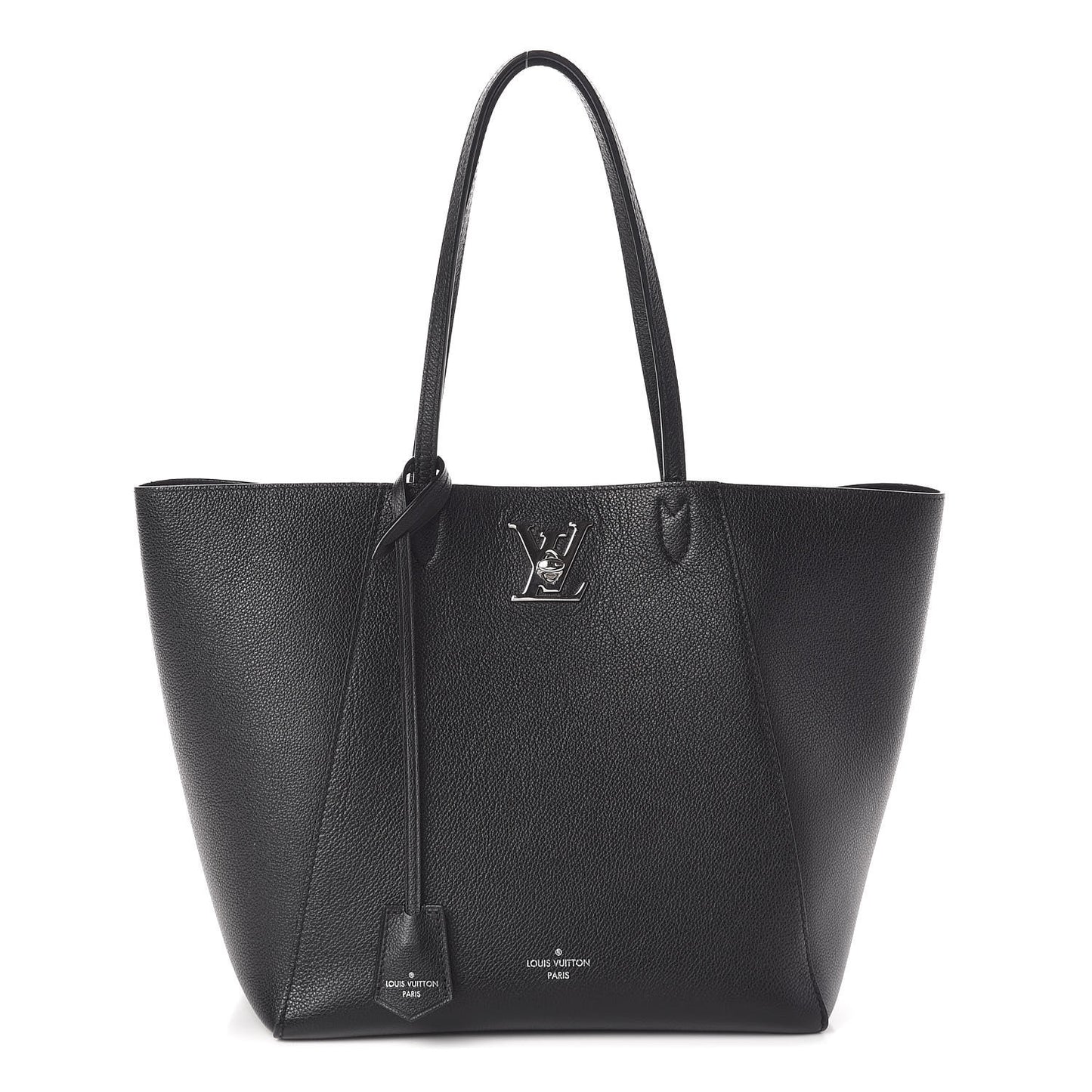 Calfskin Lockme Cabas Black