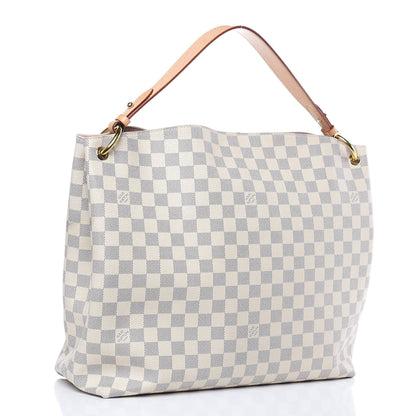 Louis Vuitton Damier Azur Graceful MM Rose Ballerine 3 of 15