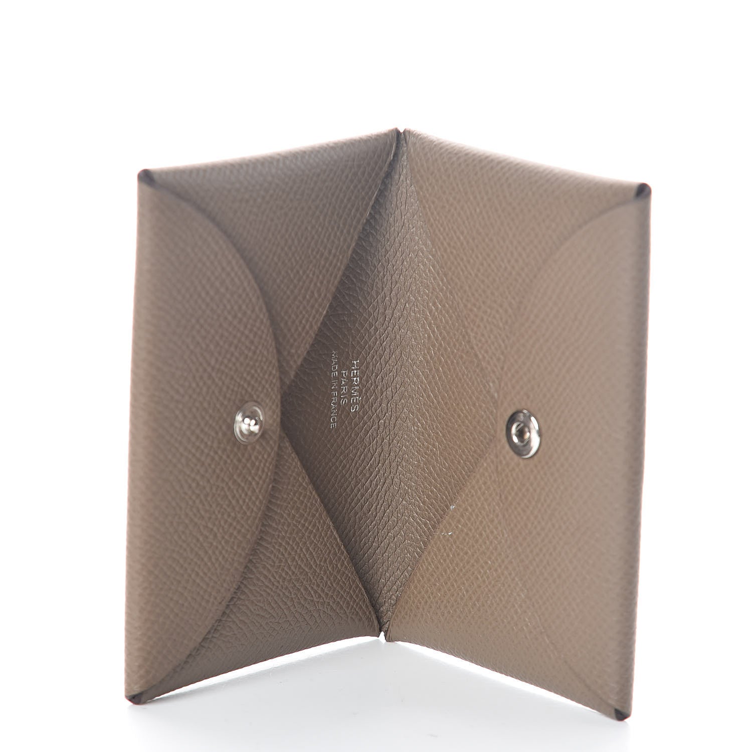 Hermes Epsom Calvi Card Case Etoupe 6 of 6