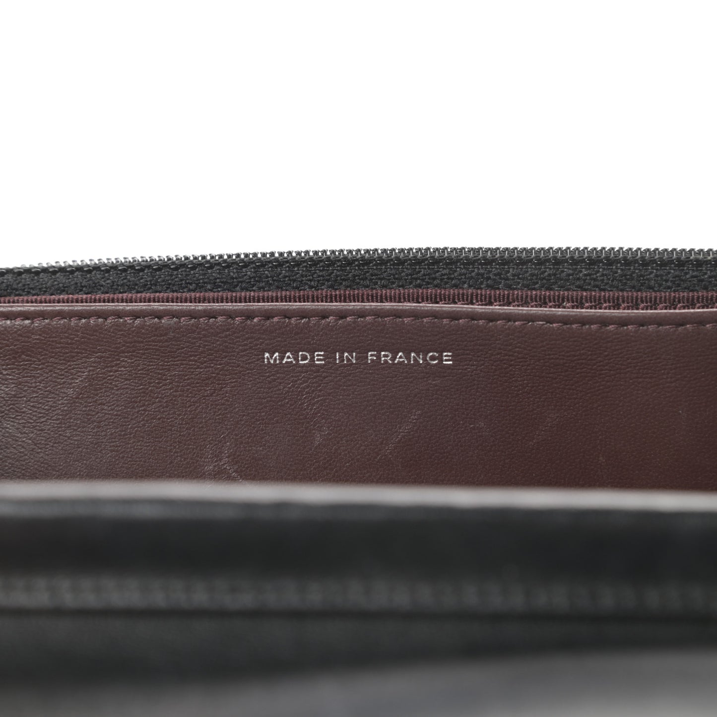 Lambskin Quilted Wallet On Chain WOC Black
