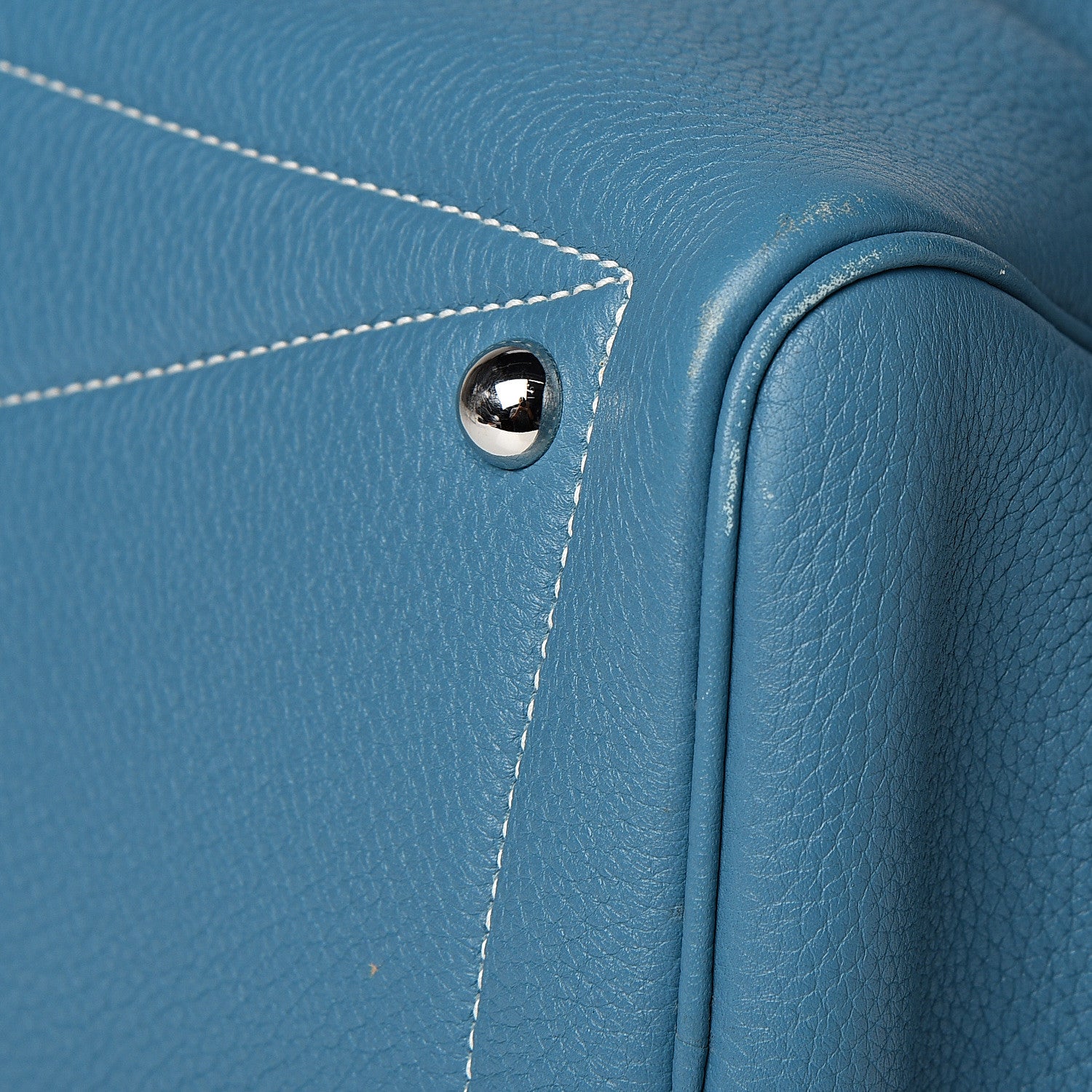 Hermes Taurillon Clemence Victoria II 35 Blue Jean 9 of 10