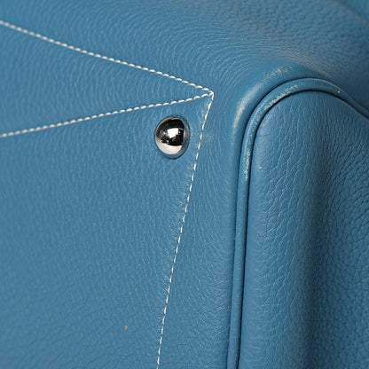 Hermes Taurillon Clemence Victoria II 35 Blue Jean 9 of 10