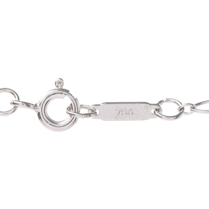 Tiffany 18K White Gold Diamond Mini Heart Key Charm Pendant Link Necklace 6 of 7