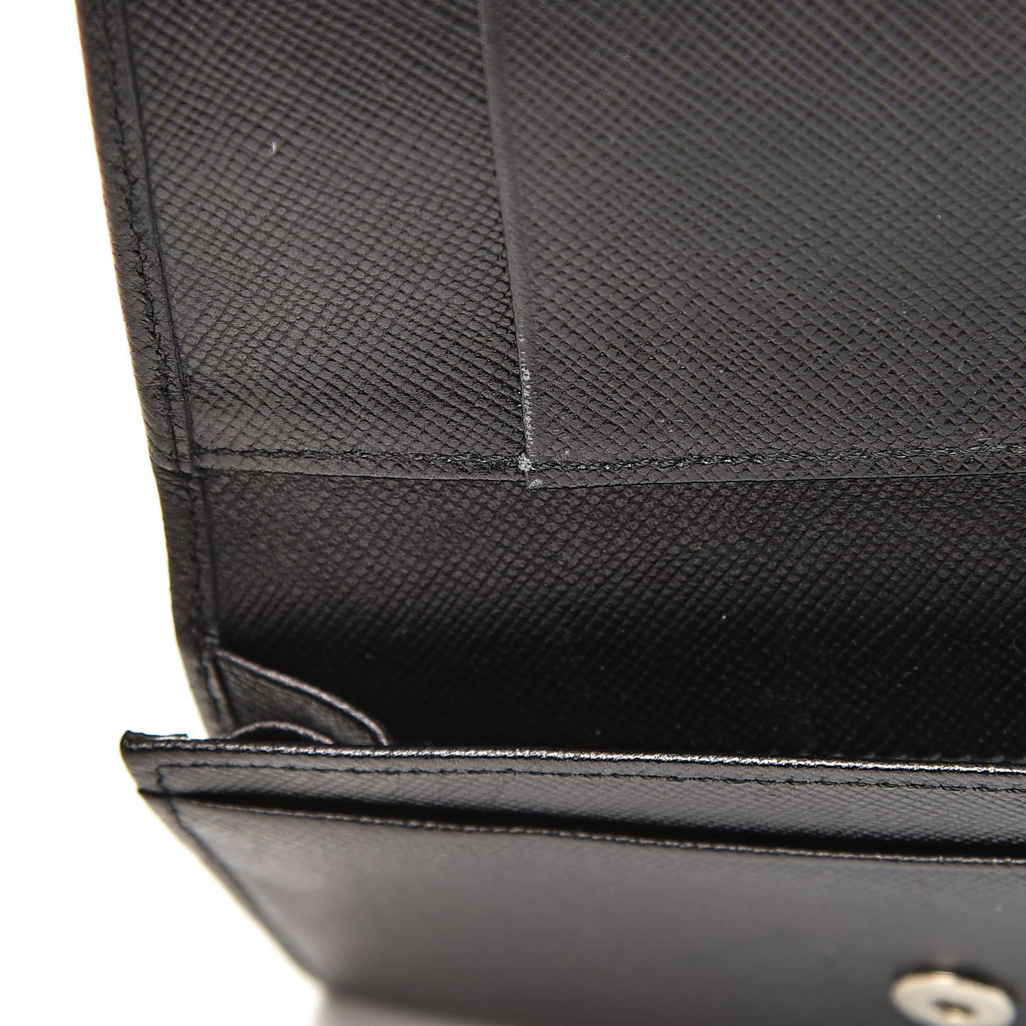 Saffiano Bi-Fold Card Holder Wallet Black