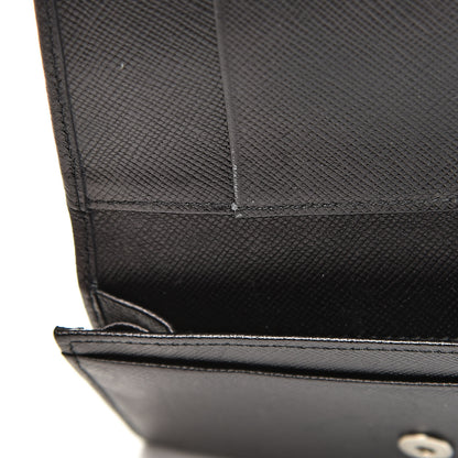 Prada Saffiano Bi-Fold Card Holder Wallet Black 9 of 14