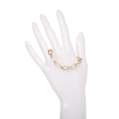 Tiffany 18K Yellow Gold Clasping Oval Link Bracelet 2 of 4