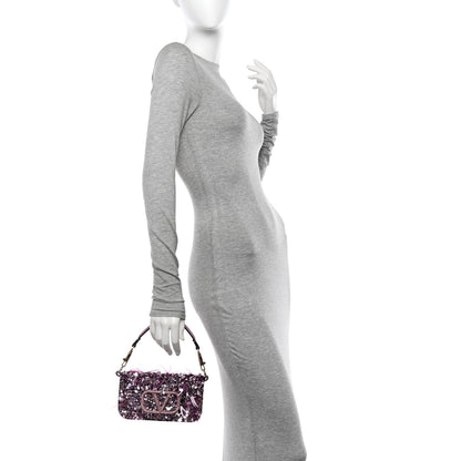 Valentino Garavani Sequin Crystal Vlogo Embroidered Small Loco Shoulder Bag Rosa Misty Mauve 3 of 10