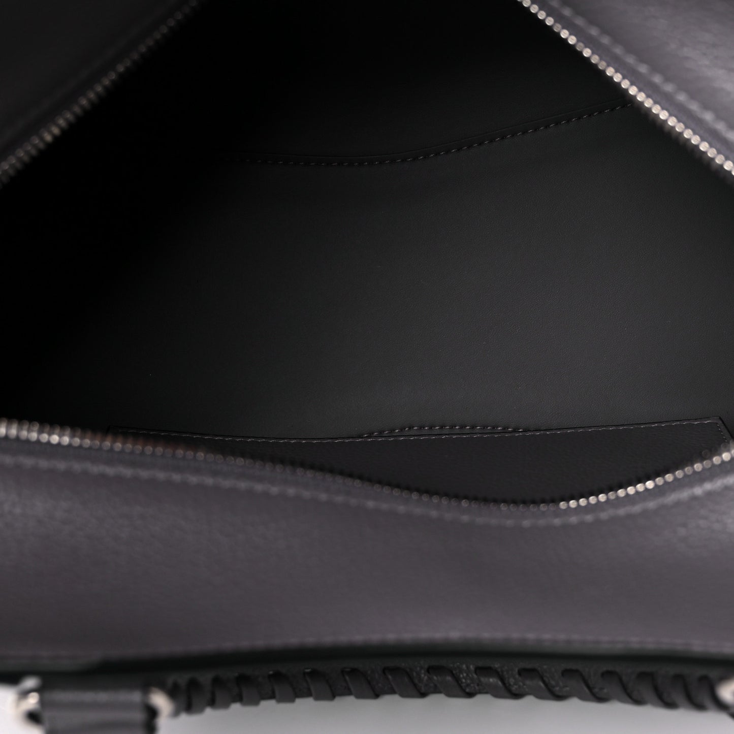 Grained Calfskin Neo Classic Silver Hardware S City Dark Grey