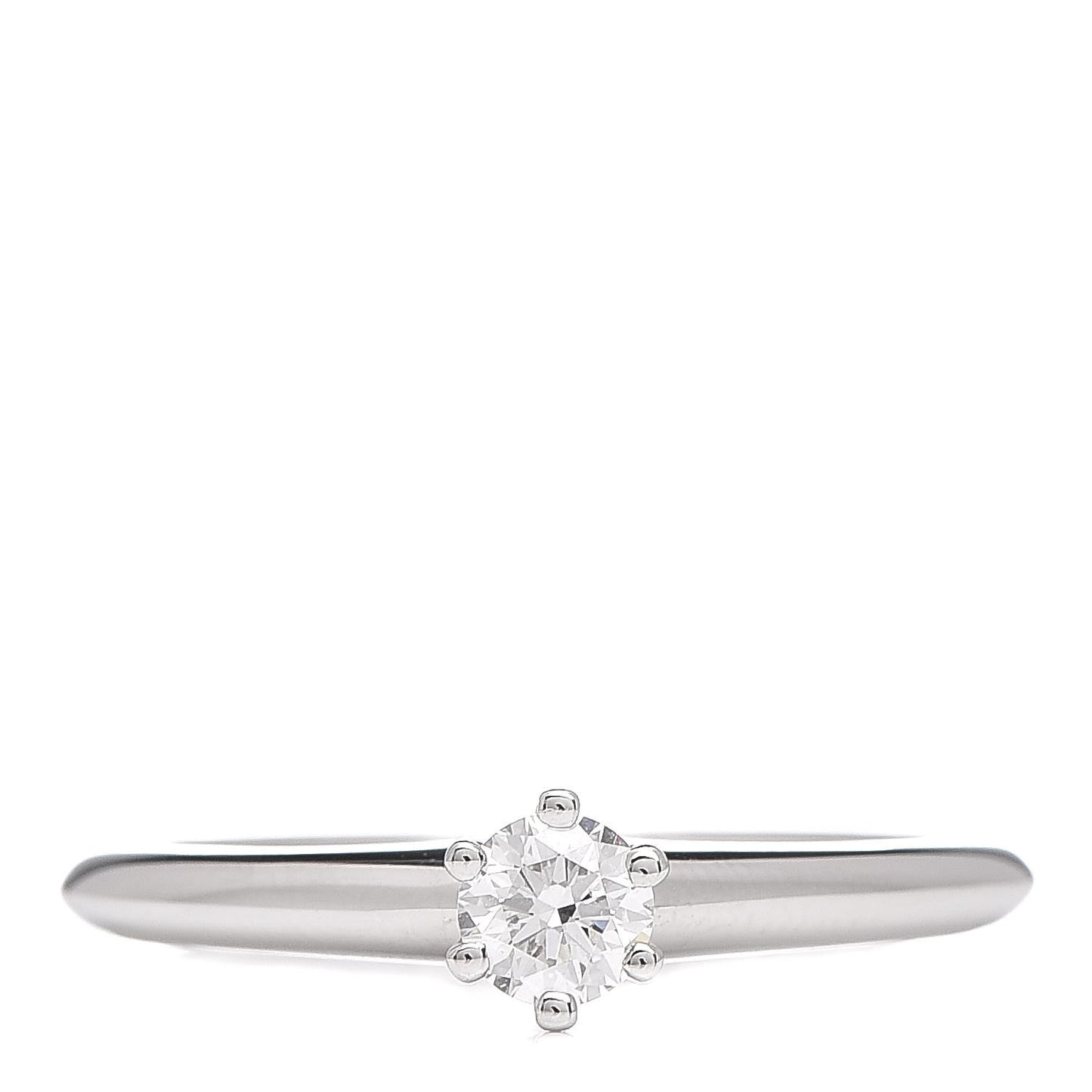 Platinum Diamond .24ct Solitaire Engagement Ring 51 5.75