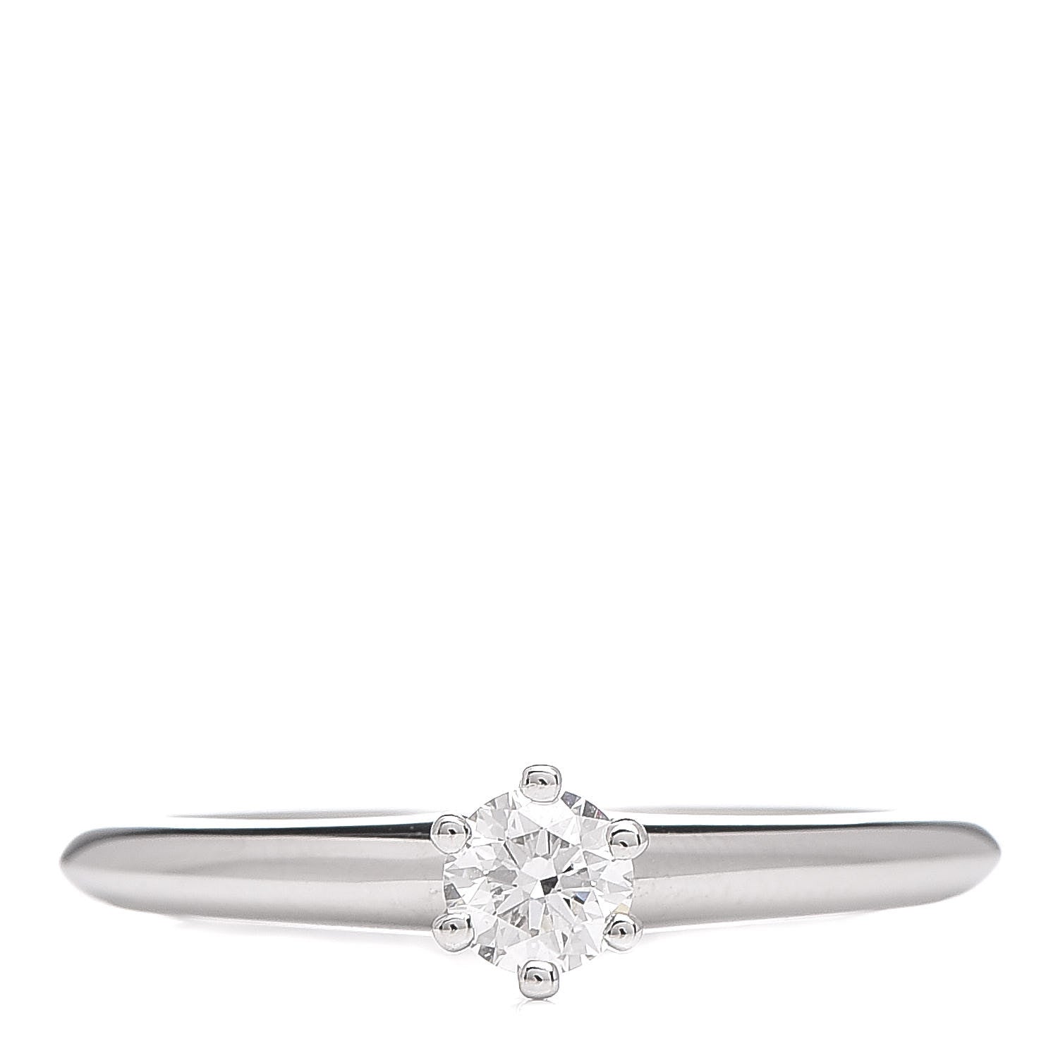 Tiffany Platinum Diamond .24ct Solitaire Engagement Ring 51 5.75 1 of 7