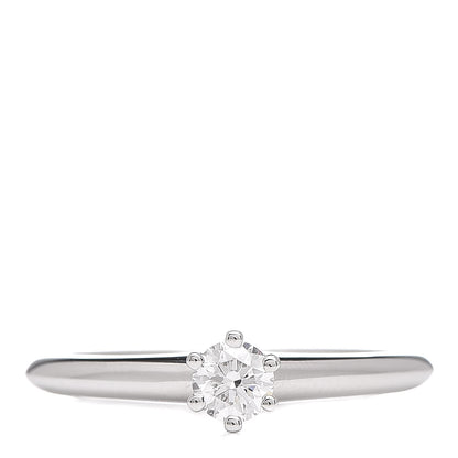 Tiffany Platinum Diamond .24ct Solitaire Engagement Ring 51 5.75 1 of 7