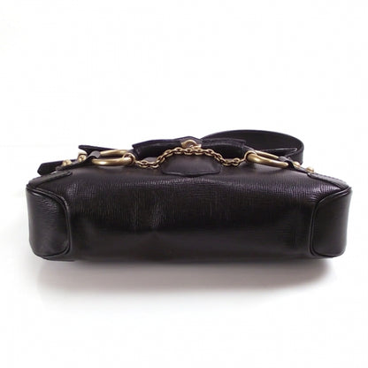 Gucci Leather Horsebit Flap Bag Black 4 of 11