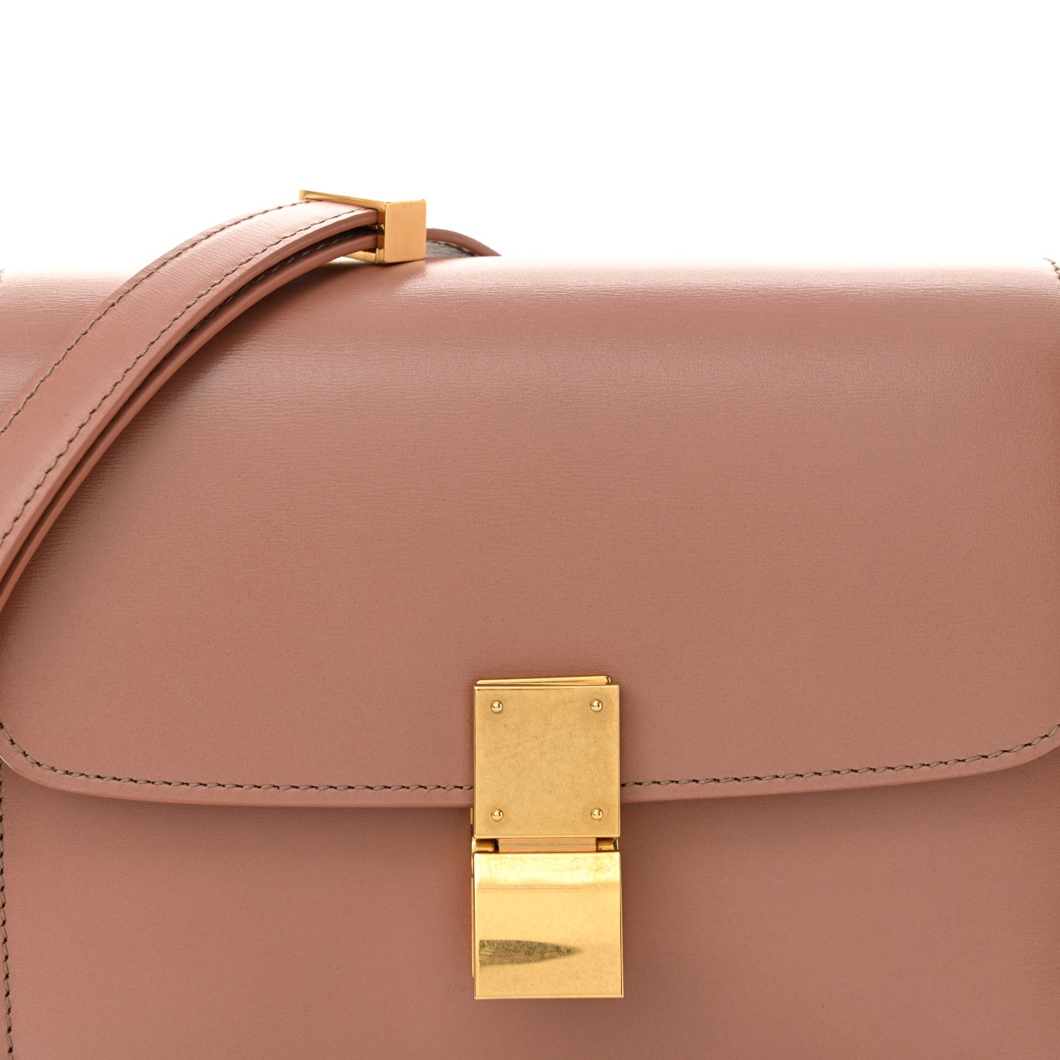 Celine Box Calfskin Teen Classic Box Flap Bag Antique Rose 8 of 11