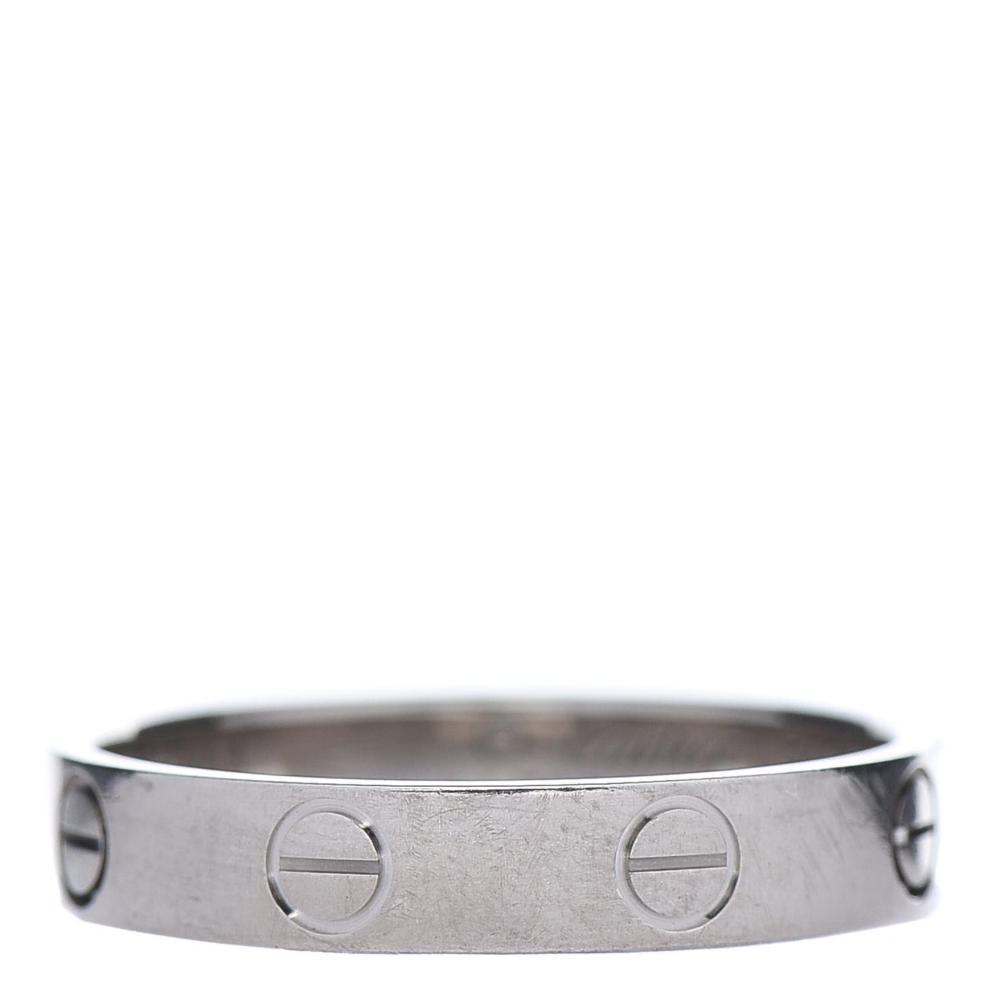 18K White Gold 3.5mm LOVE Wedding Band Ring 54 6.75
